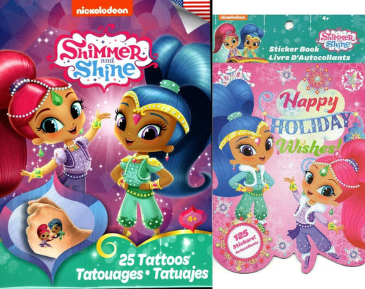 Nickelodeon Shimmer and Shine - Stickers Book - 125 Stickers & 25 Tattoo Set