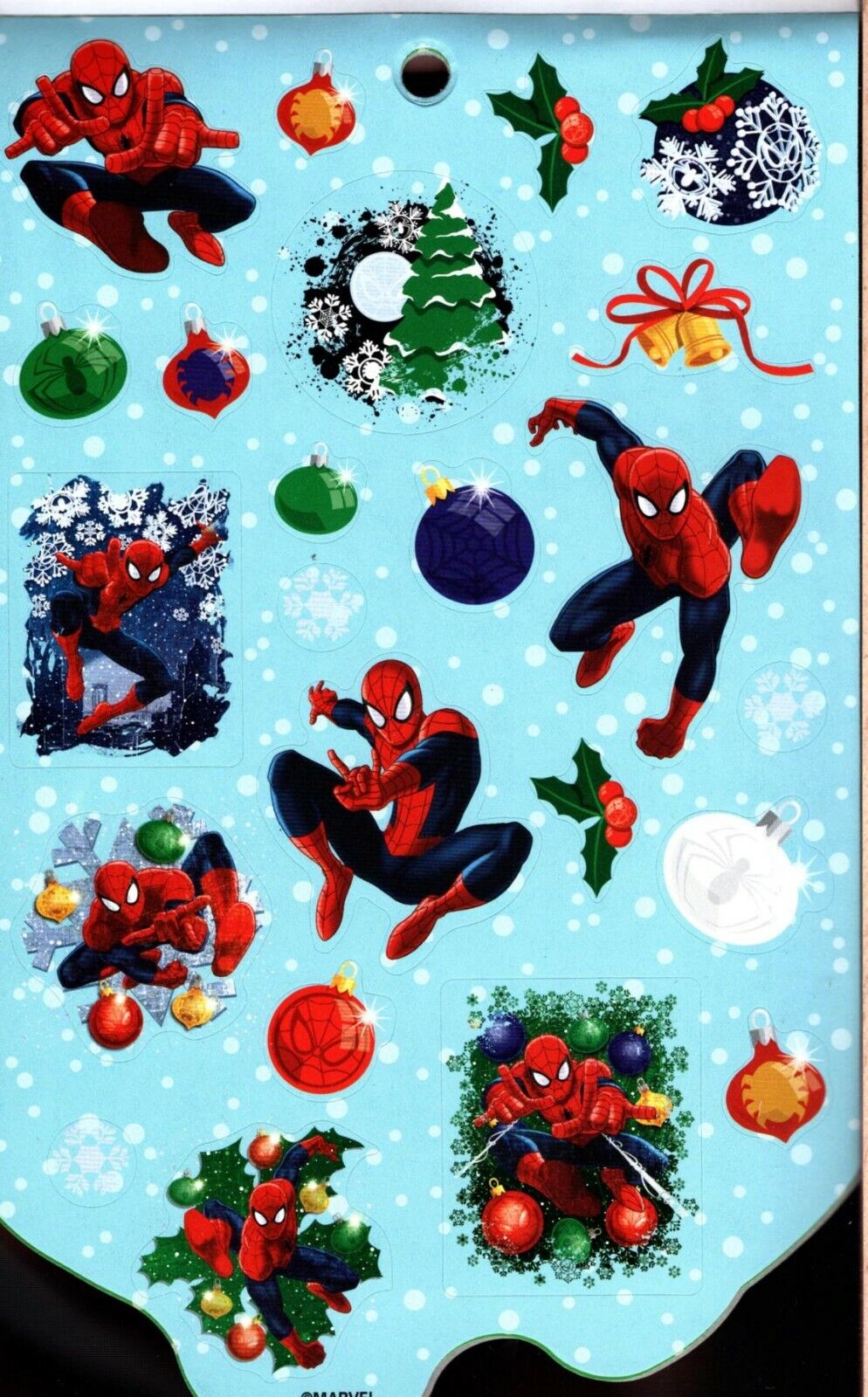 Holiday Christmas Sticker Books - Marvel Spider-Man 106 Stickers! (Set of 2)