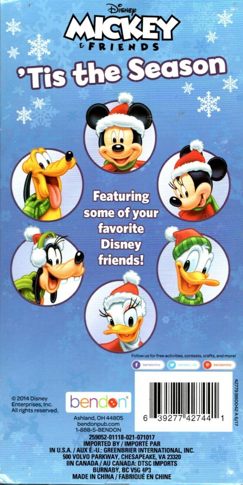 Disney Mickey & Friends - Be Jolly & Deck The Halls - Holiday Christmas Book