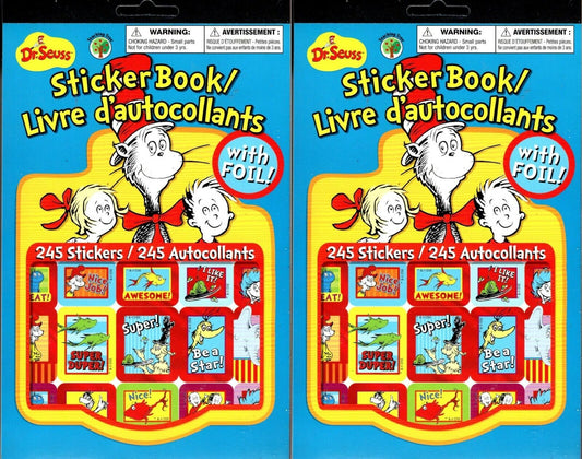 Dr.Seuss - 125 Stickers Book (Set of 2)