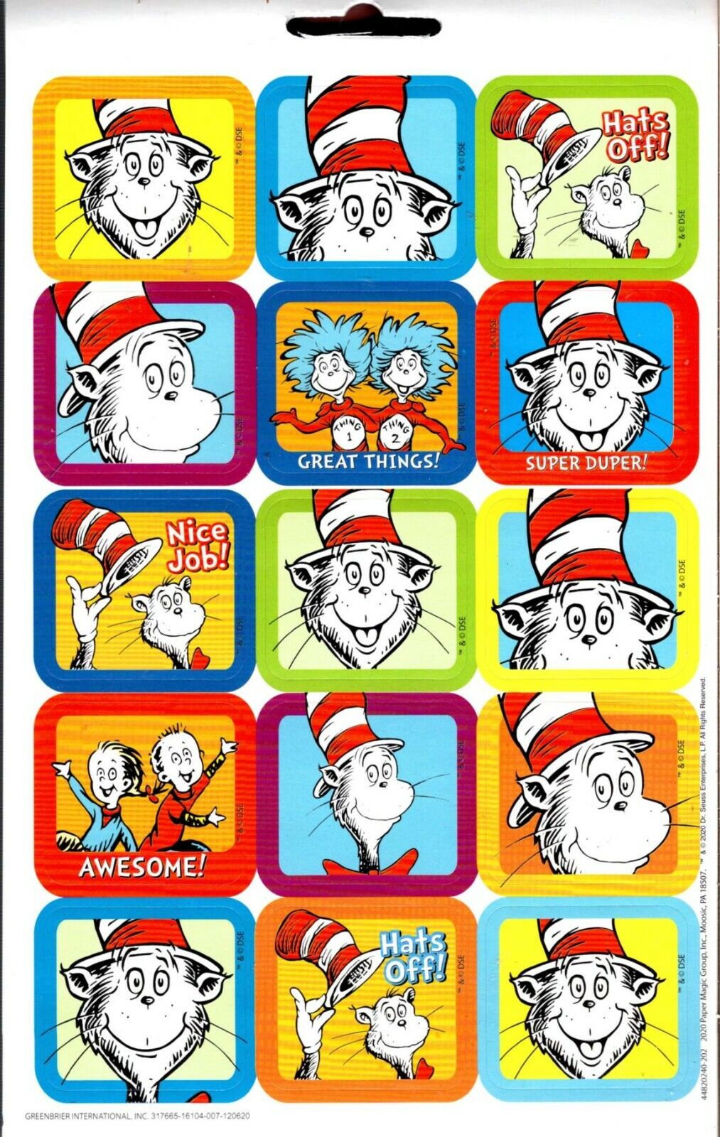 Dr.Seuss - 125 Stickers Book (Set of 2)