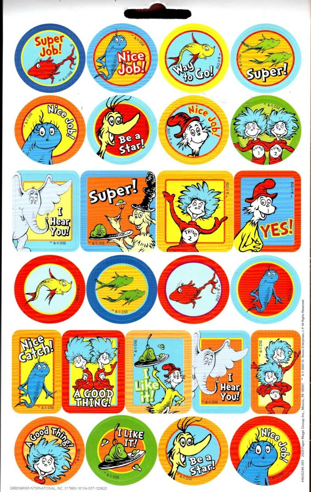 Dr.Seuss - 125 Stickers Book (Set of 2)