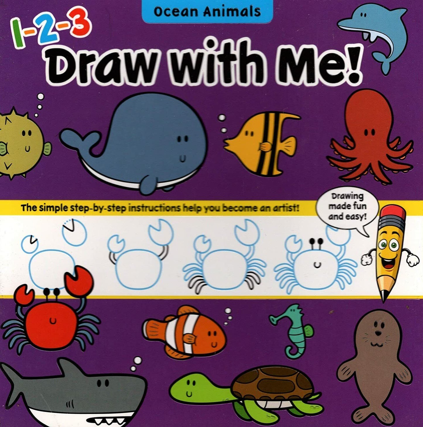 Flying Frog Ocean Animals 1-2-3 Draw with Me! Ocean Animals