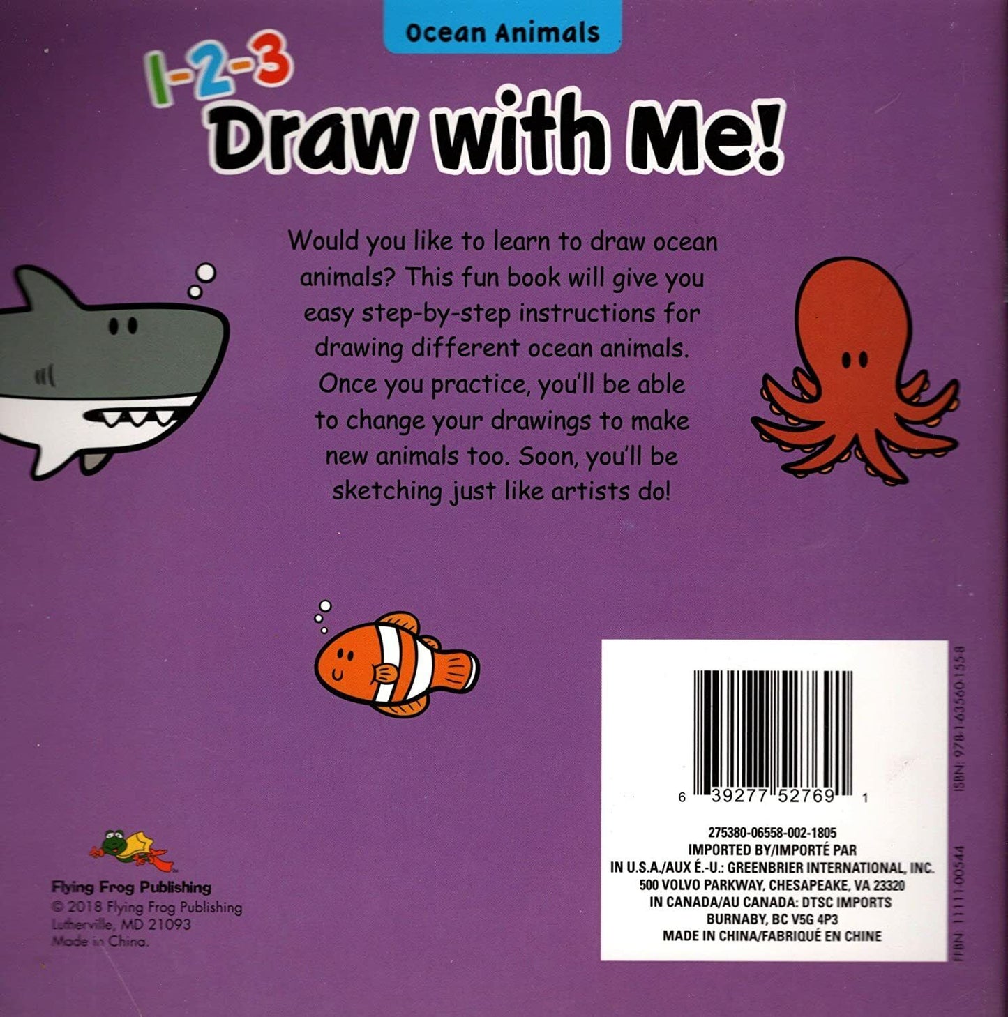 Flying Frog Ocean Animals 1-2-3 Draw with Me! Ocean Animals