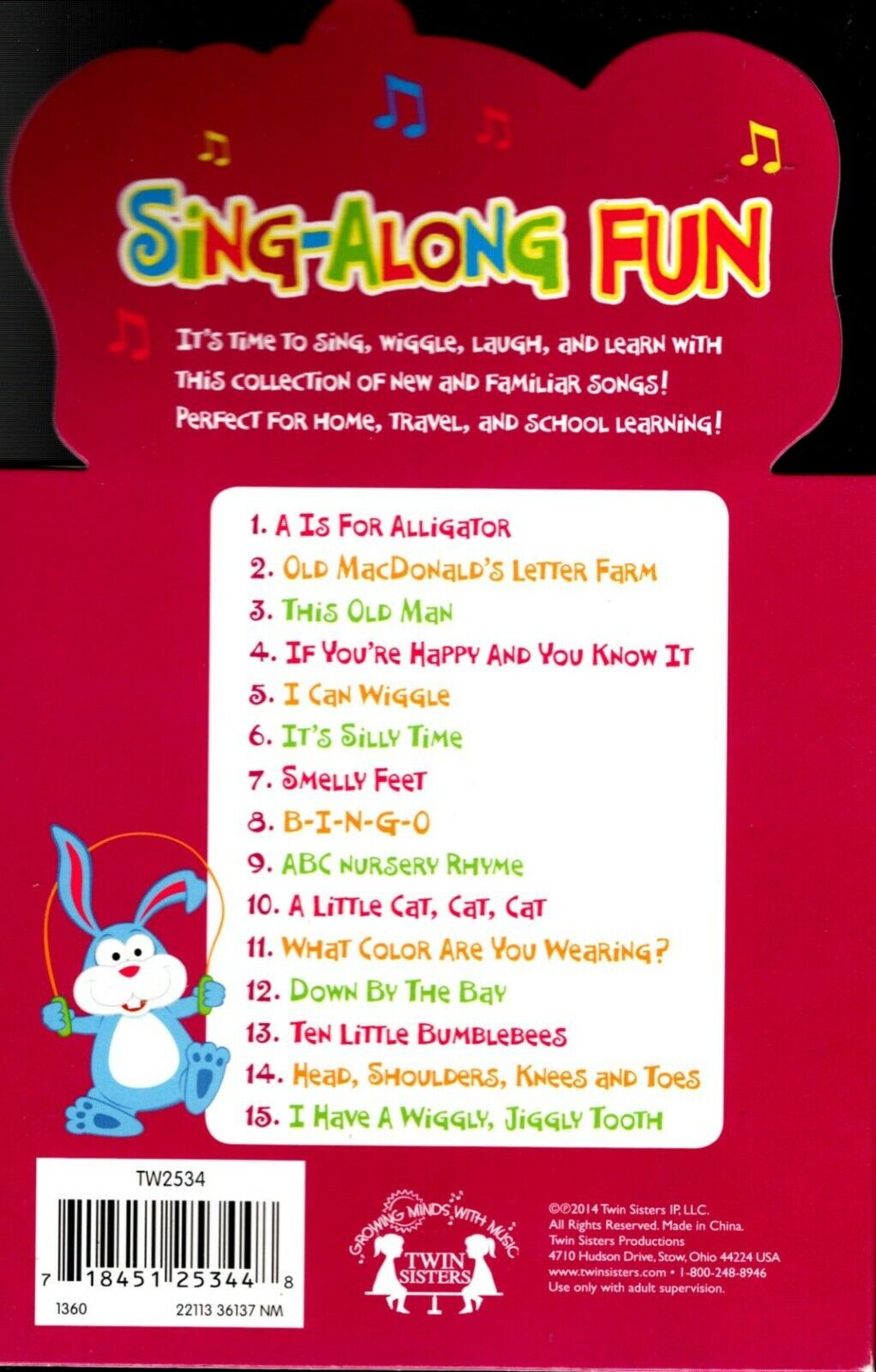 Song - Along Fun - Educational Book + Music CD Includes 15 Songs