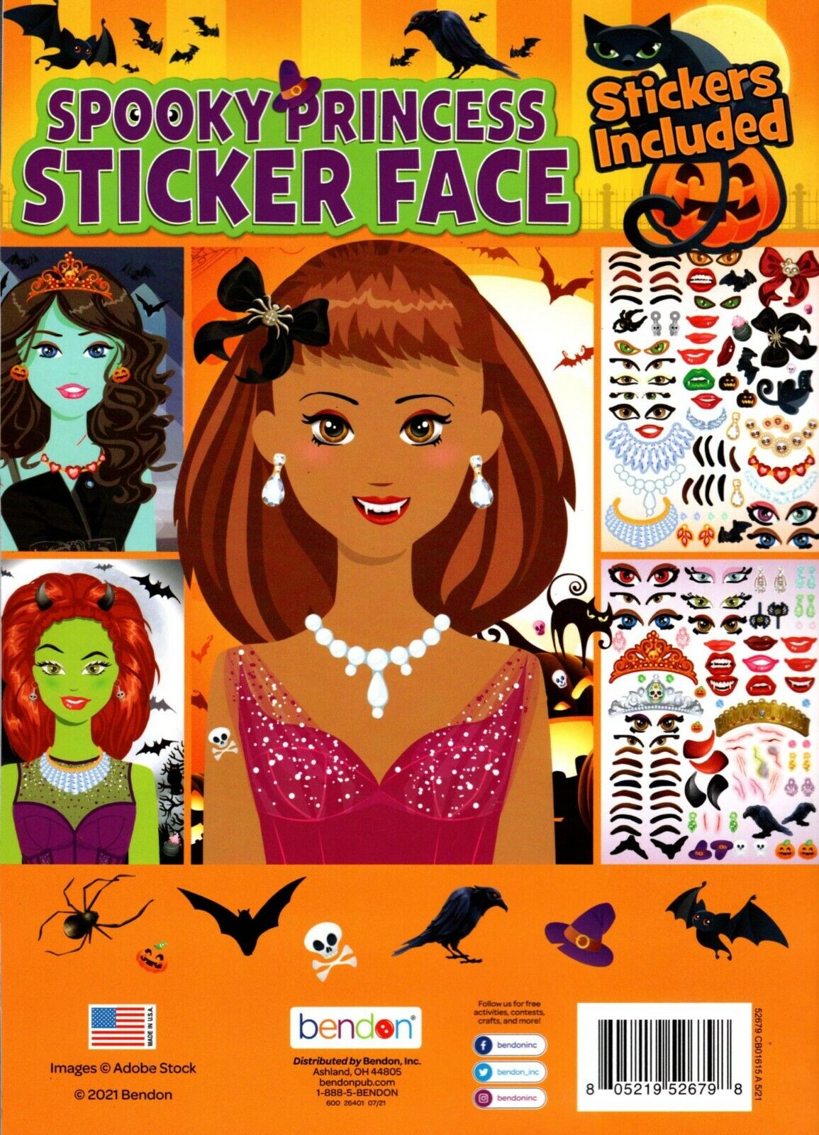 Spooky Sticker Face - Halloween Sticker Activity Book v3