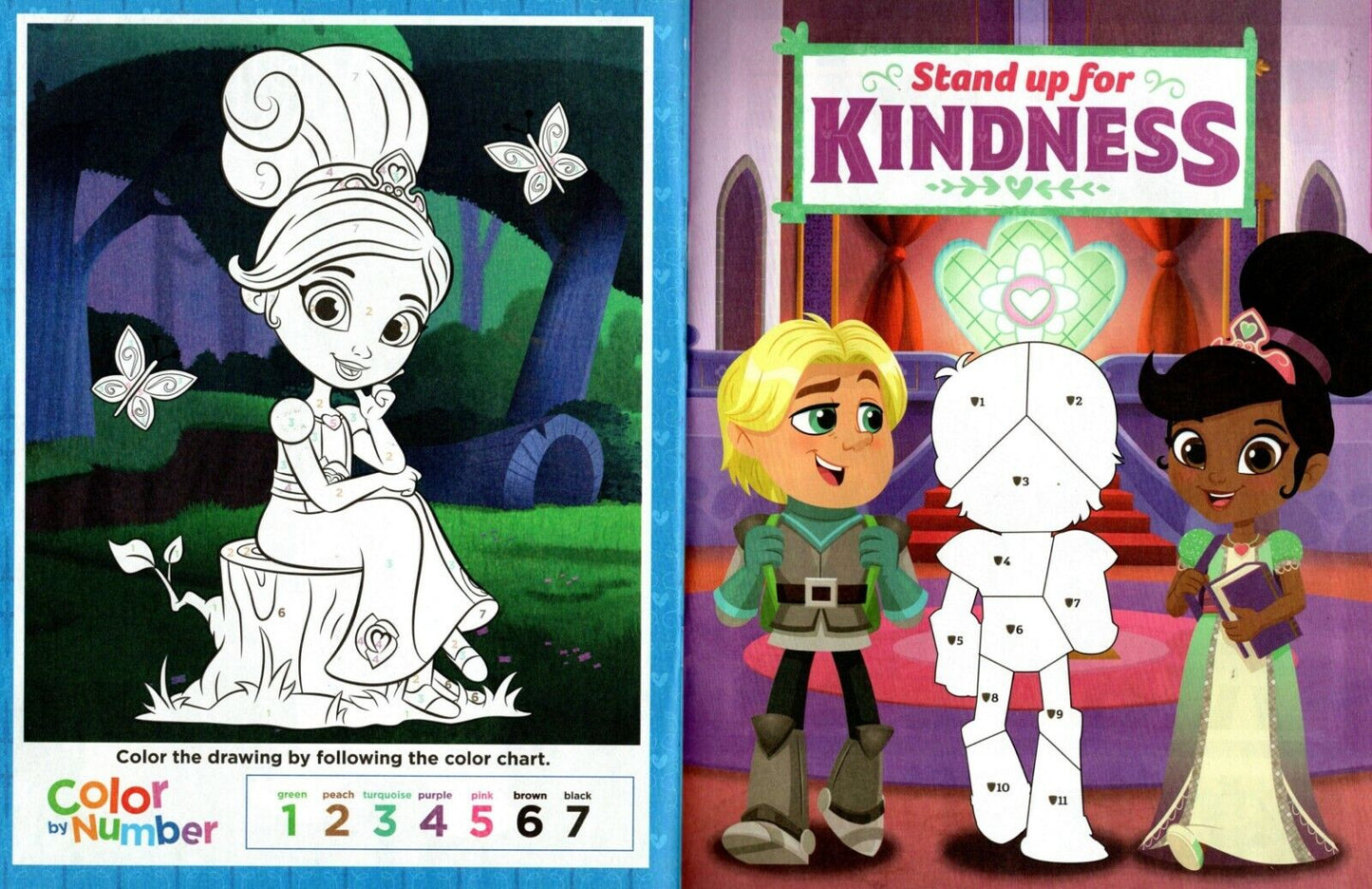 Nella The Princess Knight - Sticker by Number Activity Book Over 100 Stickers