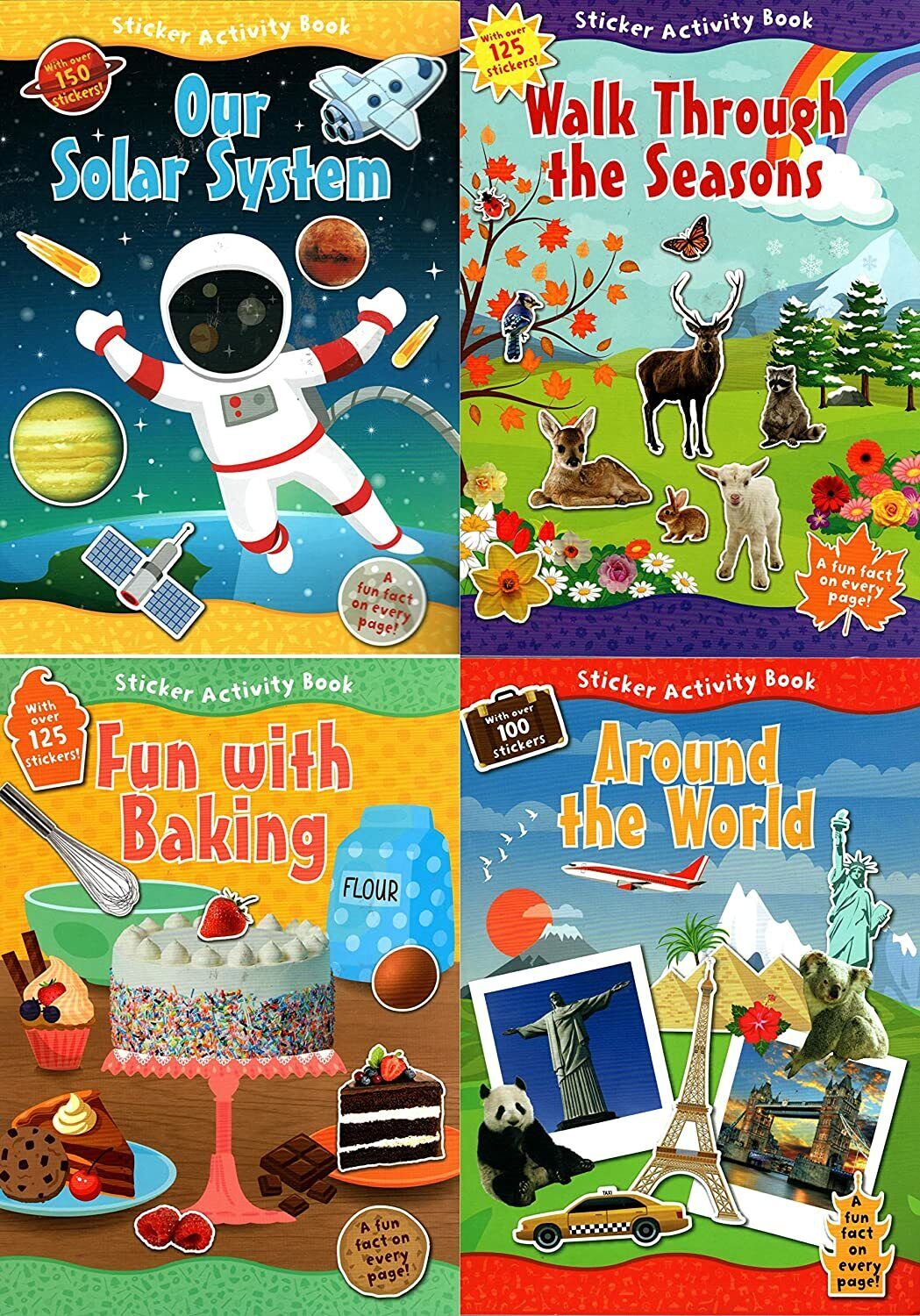 Sticker Activity Book - Walk Through.., Our Solar .., Around The World, Fun with