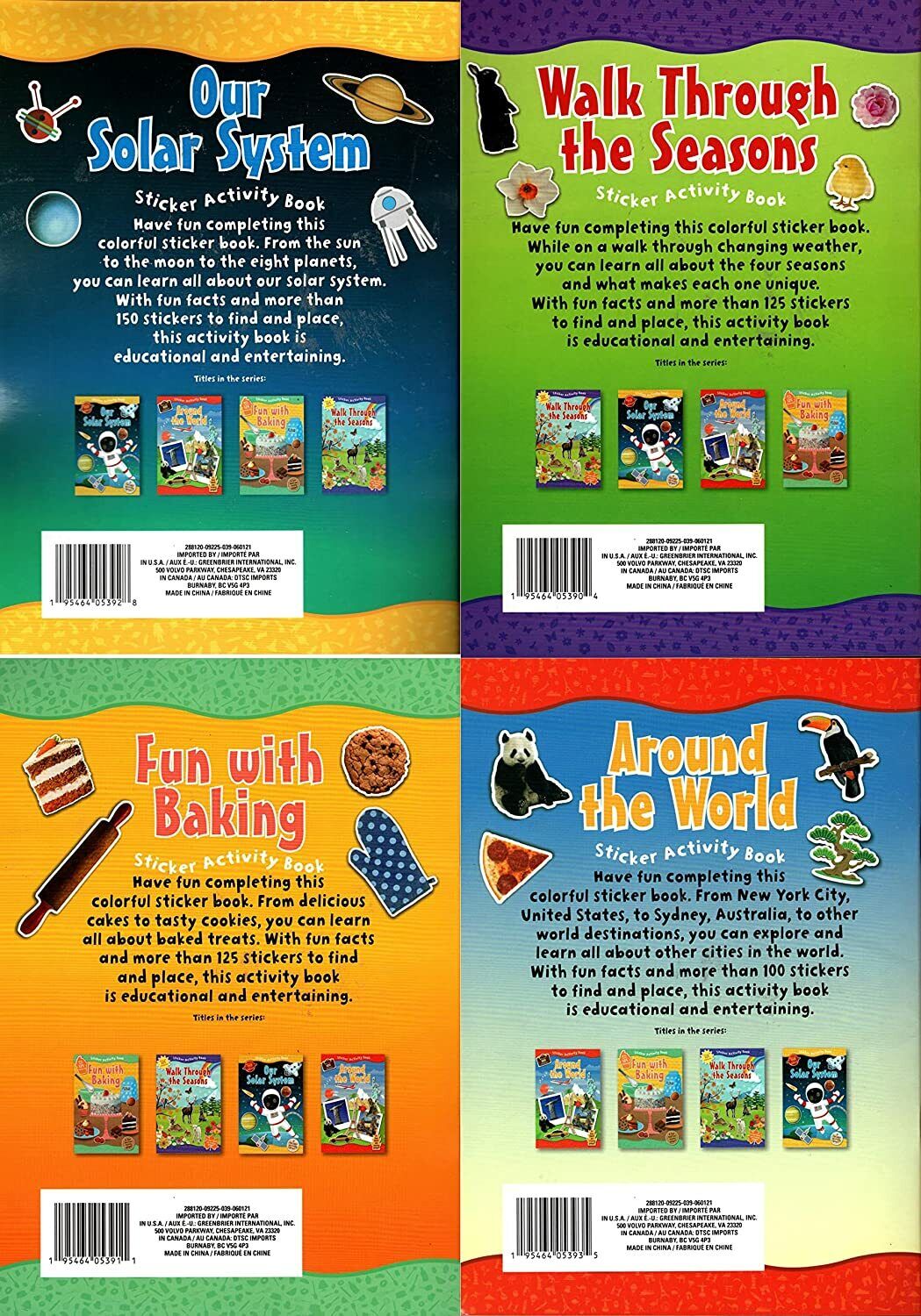 Sticker Activity Book - Walk Through.., Our Solar .., Around The World, Fun with