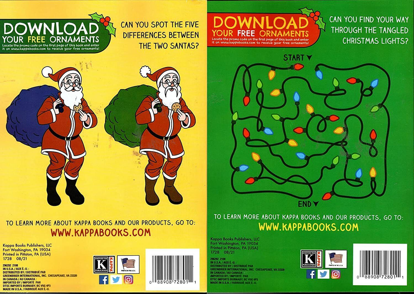 Christmas Holiday - Activity Book ~ Christmas Lights & The Night Before Christmas