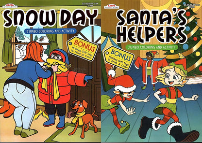 Christmas Holiday - Activity Book ~ Santa's Helper & Snow Day (Set of 2 Books)