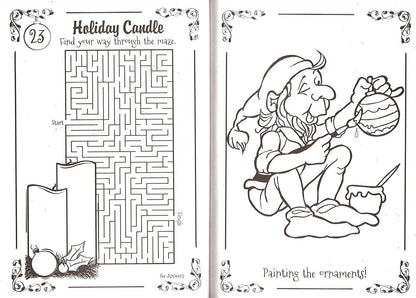 Christmas Holiday - Activity Book ~ Santa's Helper & Snow Day (Set of 2 Books)