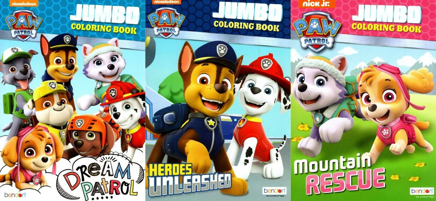 Paw Patrol - Dream Patrol, Heroes Unlershed, Mountain Rescue - Activity Book Set of 3