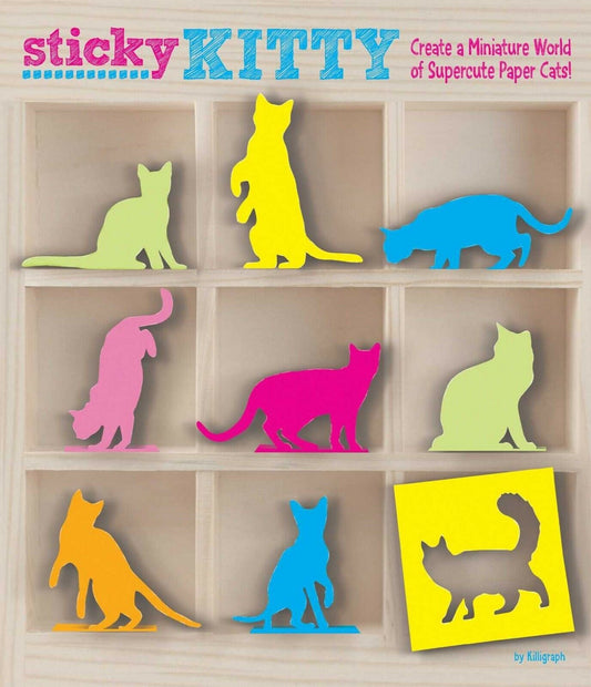 Sticky Kitty: A Miniature World of Cute Paper Cats Paperback Book