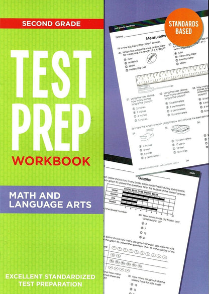 Second Grade Math & Language Arts Standards Based Excellent Standardized Test Workbook