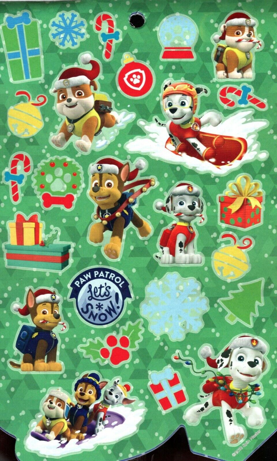 Nickelodeon Paw Patrol - Jungle All the Way! - 125 Christmas Stickers