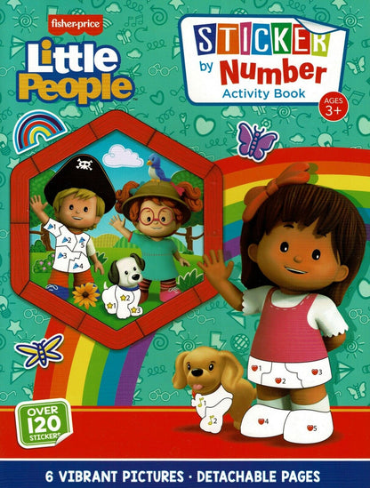 Fisherprice Little People - Sticker by Number Activity Book Over 120 Stickers