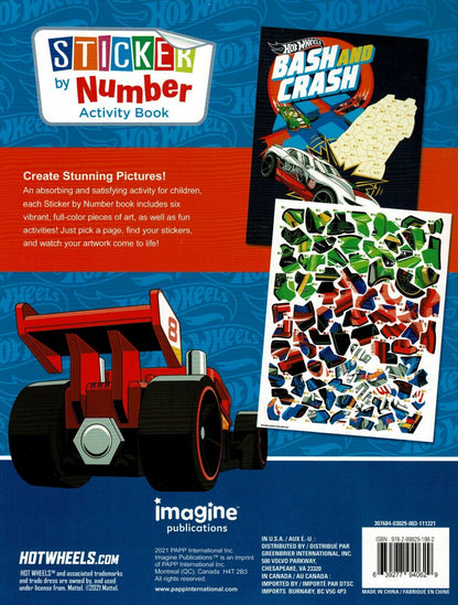 Hot Wheels Let`s Race - Sticker by Number Activity Book Over 150 Stickers