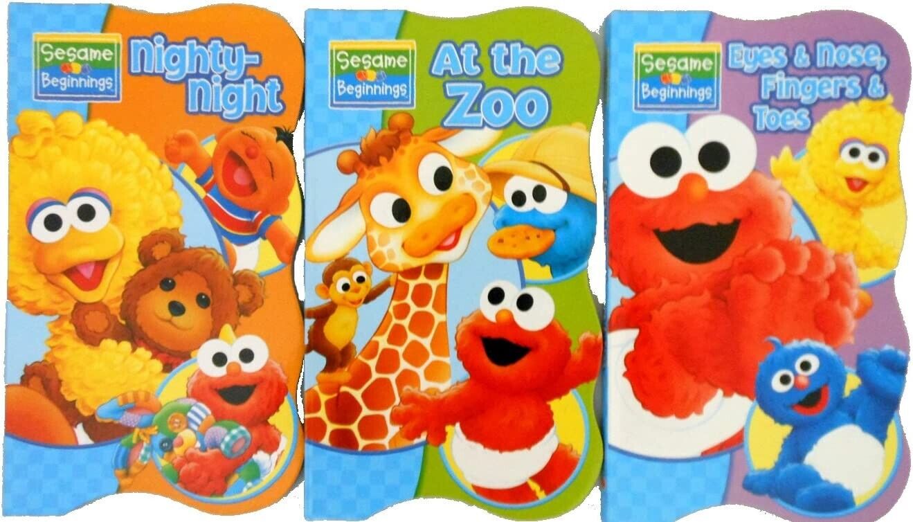 Sesame Street Beginnings Shaped Board Books (Set of 3)