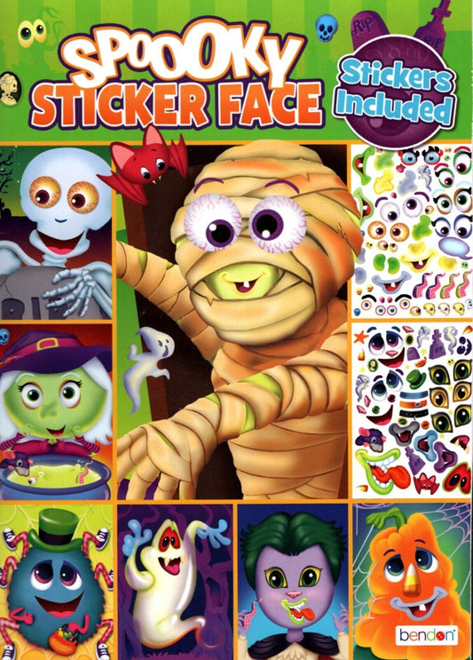 Spooky Sticker Face - Halloween Sticker Activity Book v5