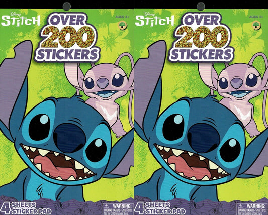 Disney Stitch - Over 200 Stickers 4 Sheet Sticker Books (Set of 2)