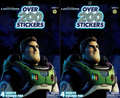 Disney Light Year - Over 200 Stickers 4 Sheet Sticker Books (Set of 2)