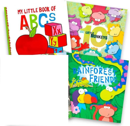 My Little Book of ABCs, Ten Little Monkeys, Rainforest Friends - Picture Book