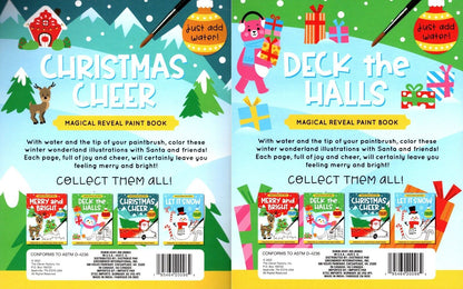 Desk the Halls & Christmas Cheer - Magical Reveal Paint Books (Set of 2 Books)