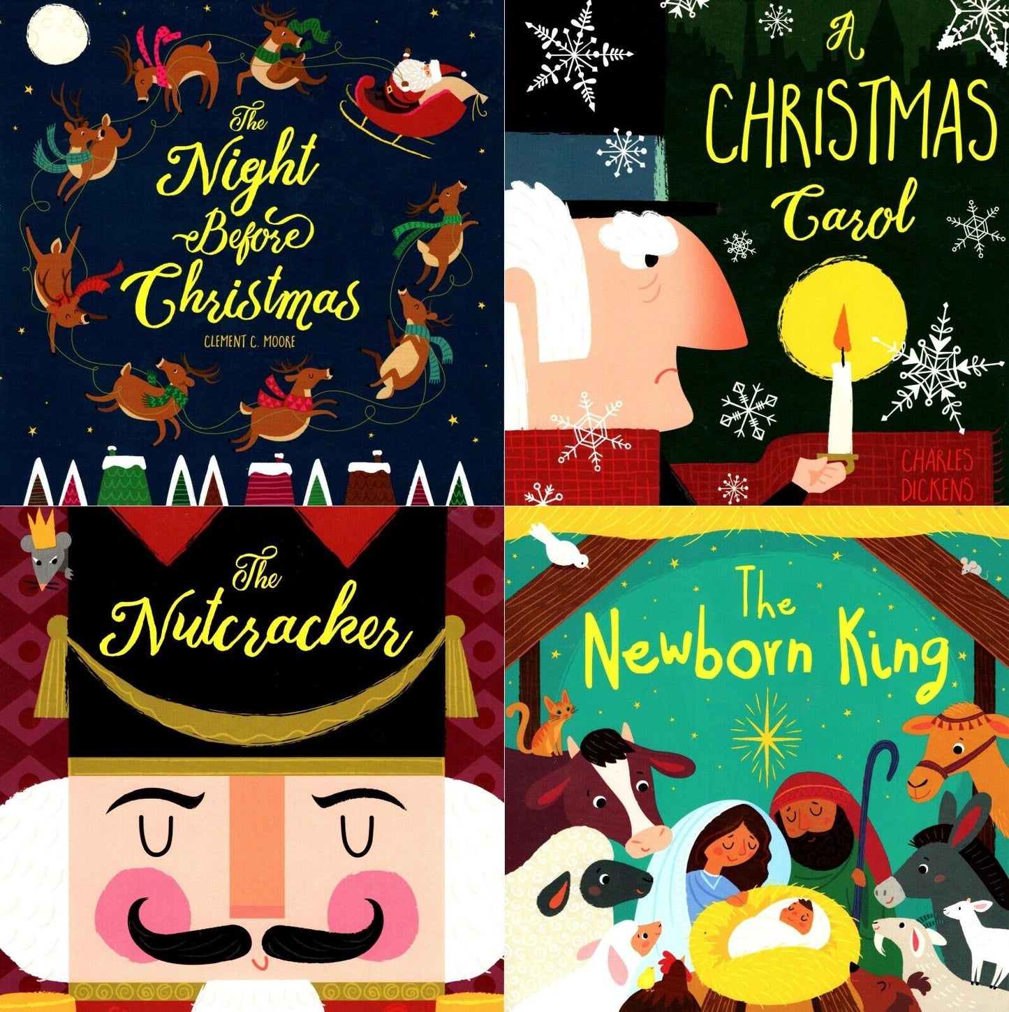 The Newborn King, The Nutcracker, The Night Before Christmas, A Christmas Carol