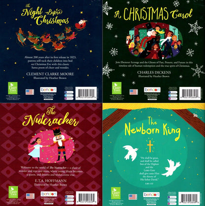 The Newborn King, The Nutcracker, The Night Before Christmas, A Christmas Carol