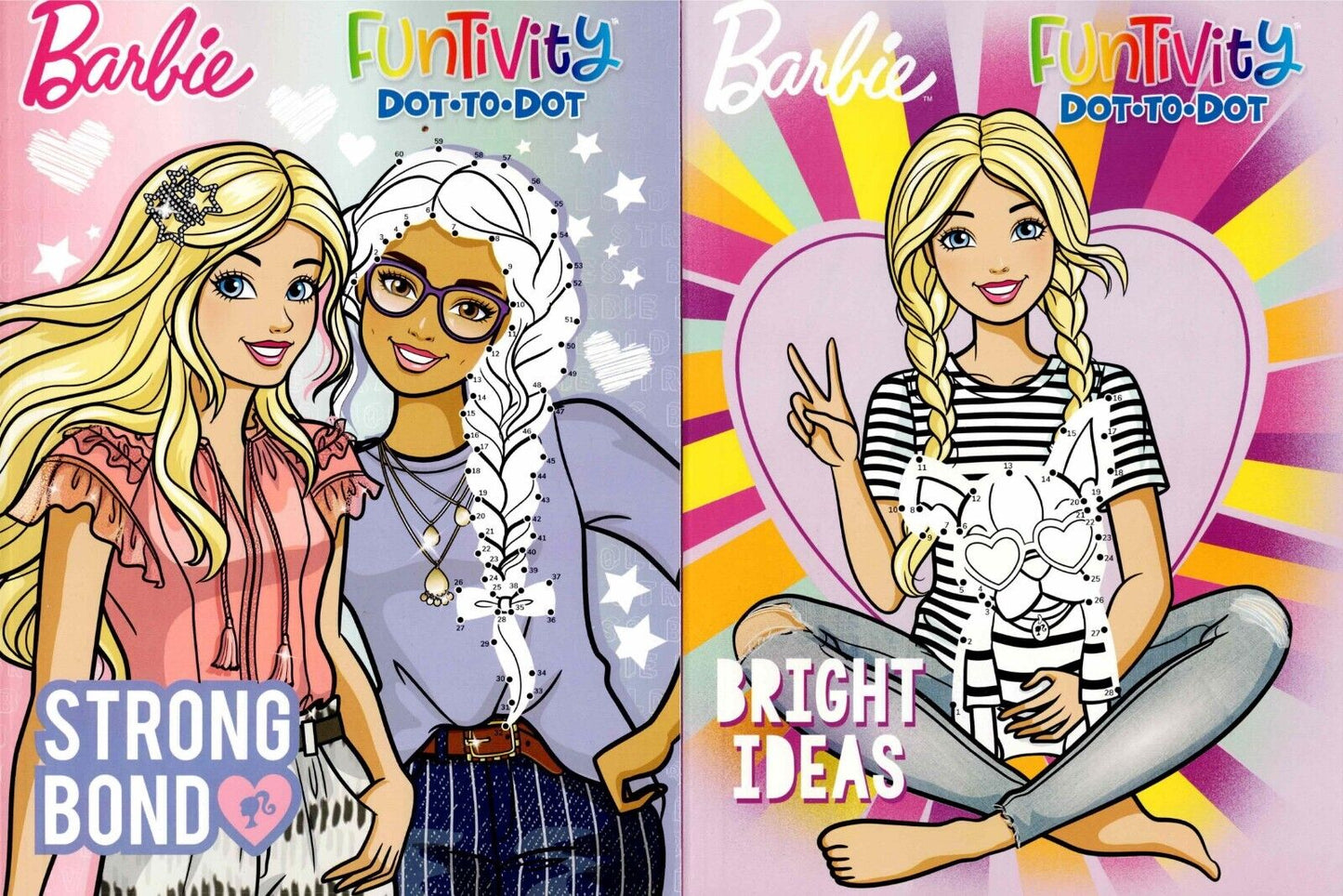 Barbie - Funtivity Dot-to-Dot - Strong Bond & Bright Ideas - Activity Book Set