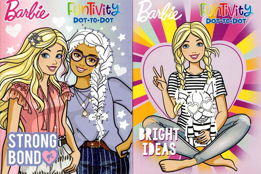 Barbie - Funtivity Dot-to-Dot - Strong Bond & Bright Ideas - Activity Book Set