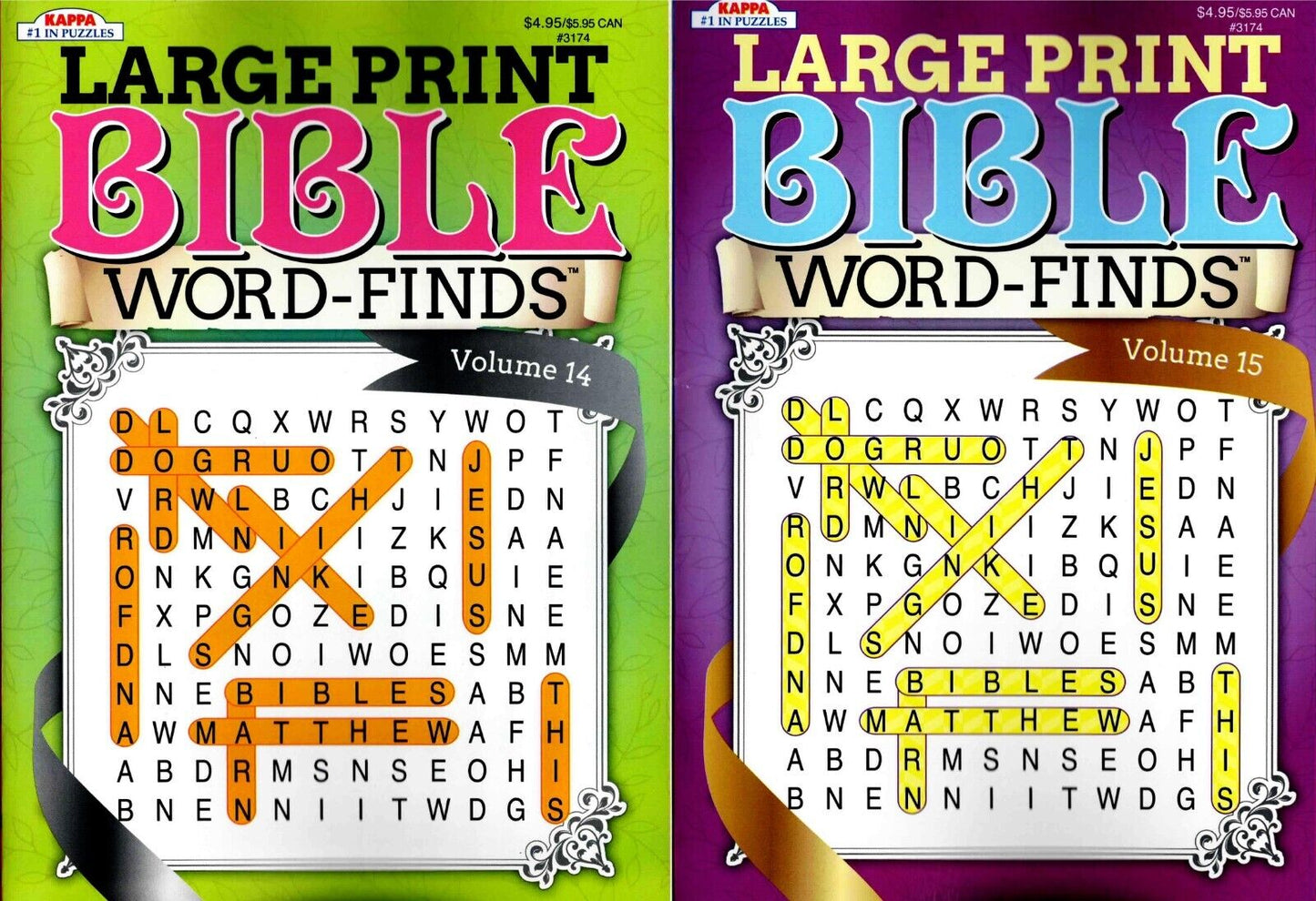 Large Print - Bible Word Finds - Vol.14 - Vol.15 (Set of 2 Books)