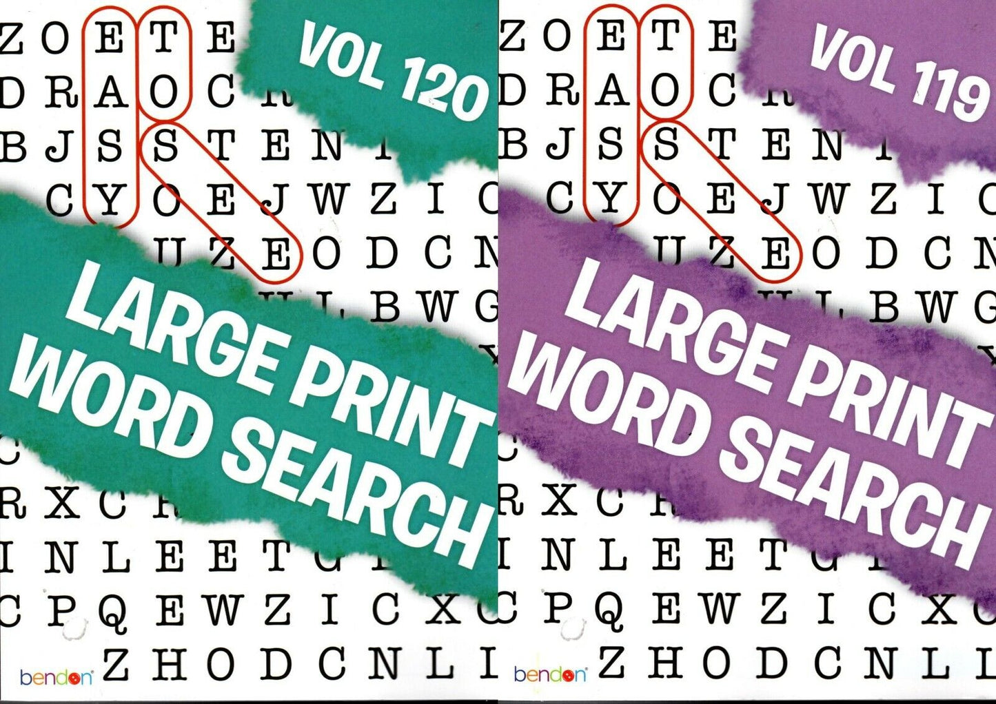 Large Print Word Search - All New Puzzles - (2018) - Vol.119 - 120 (Set of 2)