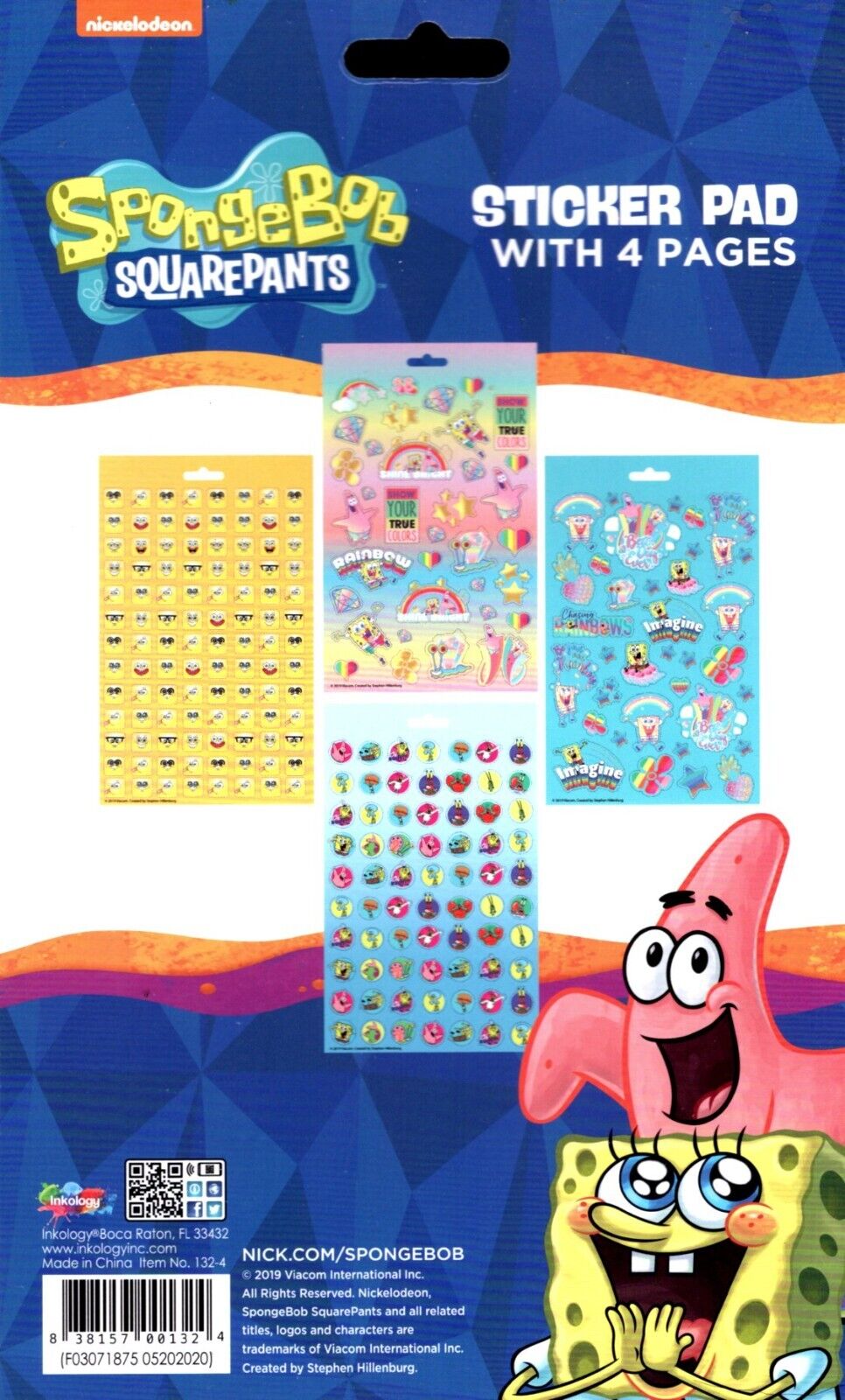 Nickelodeon SpoongBob SquarePants Sticker Pad with 4 pages