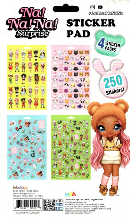 Na! Na! Na! Surprise - Sticker Pad with 4 pages, 250 Stickers