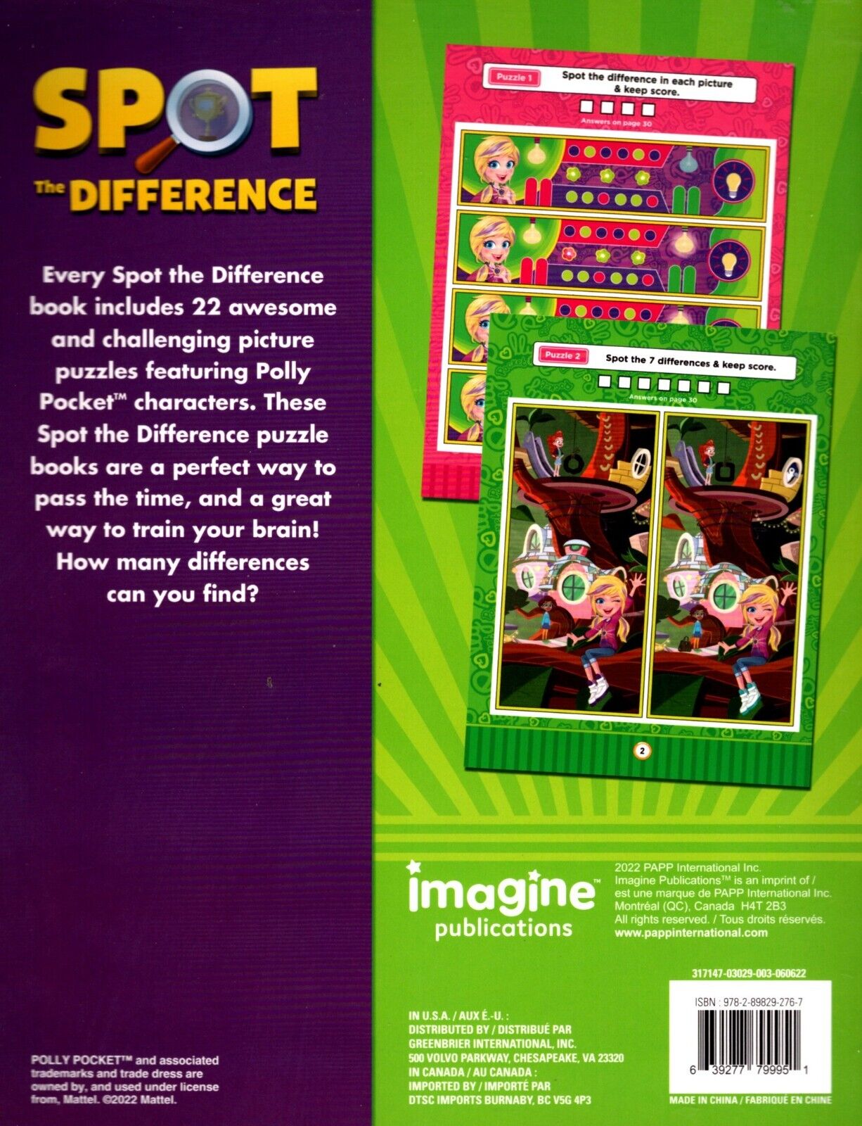 Polly Pocket - Spot the Difference - Test Your Observation Skills! Picture Book