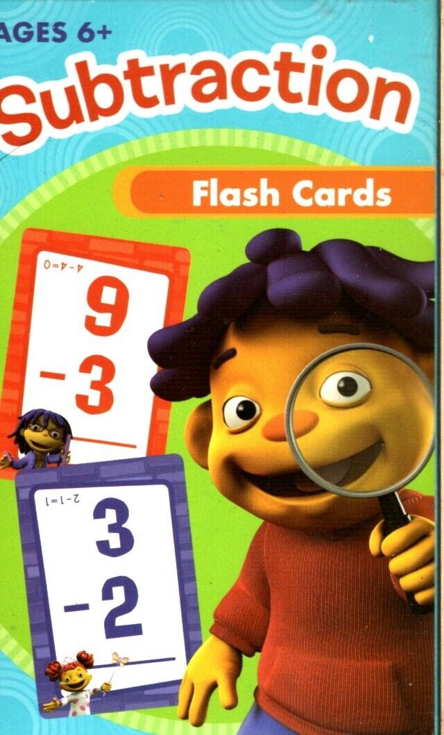 Sid the Science Kid - Subtraction - 36 Flash cards