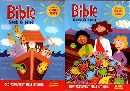 Bible Seek and Find - Old & New Testament - Activity Book (Set of 2 Books)