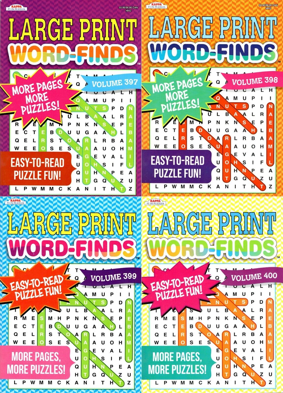 Large Print Word - Finds (All New Puzzles) - Vol.397 - 400 Now 128 Pages