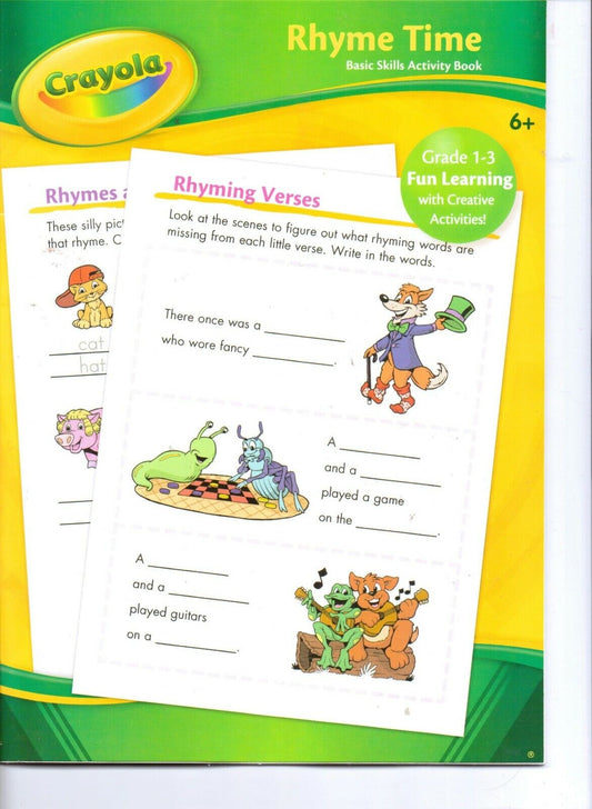 Crayola Rhyme Time Basic Skills Activity Book