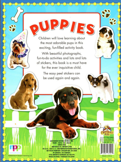 Puppies - Sticker Activity Book - More Than 100 Reusable Stickers Inside