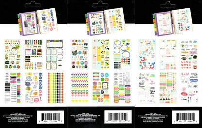 Let's Planner Stickers - 375 Ps + 304 Ps + 231 Ps Stickers Autocollants Set of 3