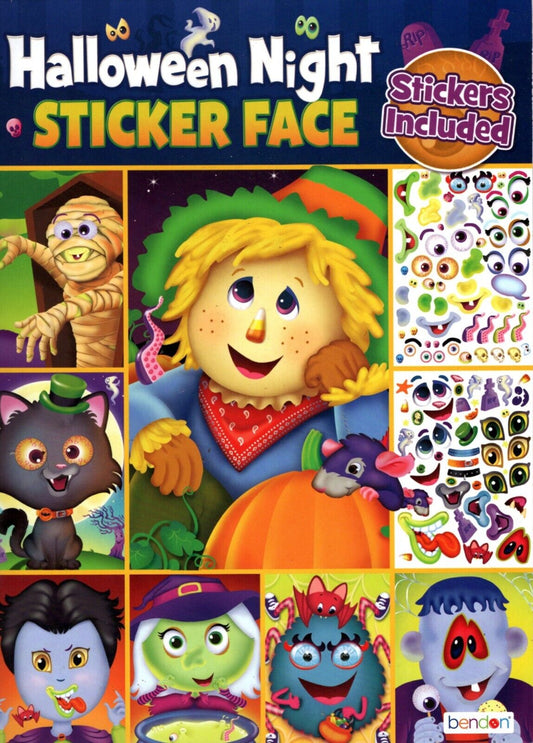 Spooky Sticker Face - Halloween Sticker Activity Book v7