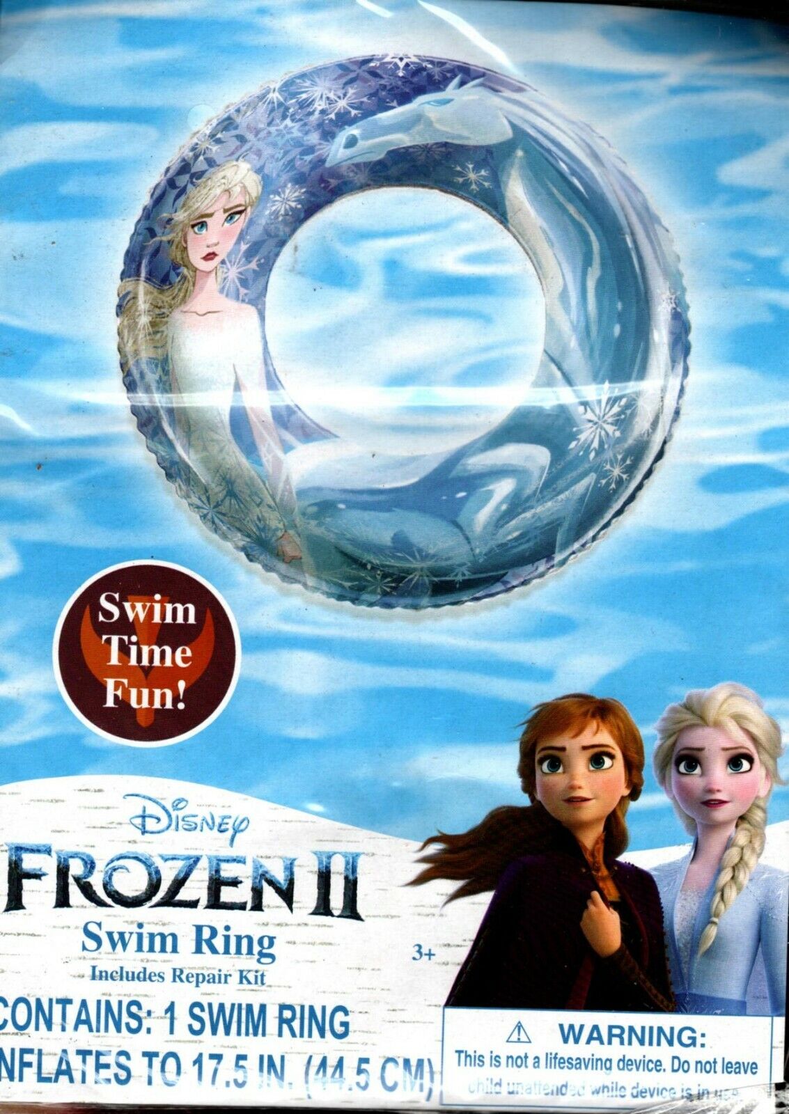 Disney Frozen Swim Ring 17.5in Includes Repair Kit - Swim Time Fun!
