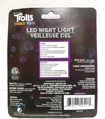 Trolls World Tour Poppy LED Rotary Night Light