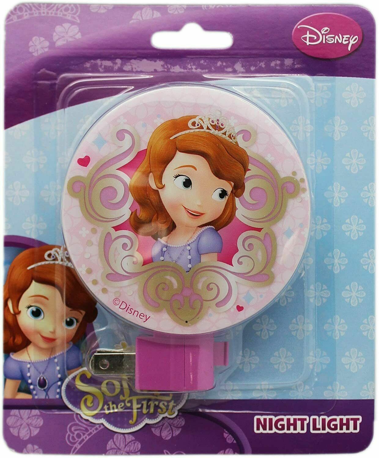 Disney Sofia the First Pink Shade and Purple Base Night Light (Set of 2)