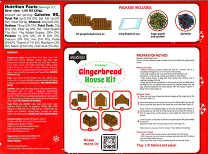 Bakersfield Pre-Baked Gingerbread House Kit 6 Oz (0.375 LB) Christmas