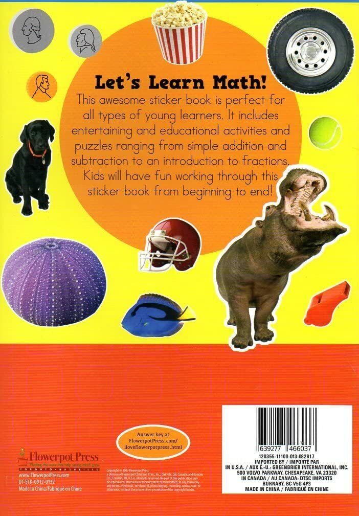 Flowerpot Press Let's Learn Math - Sticker and Activity Book