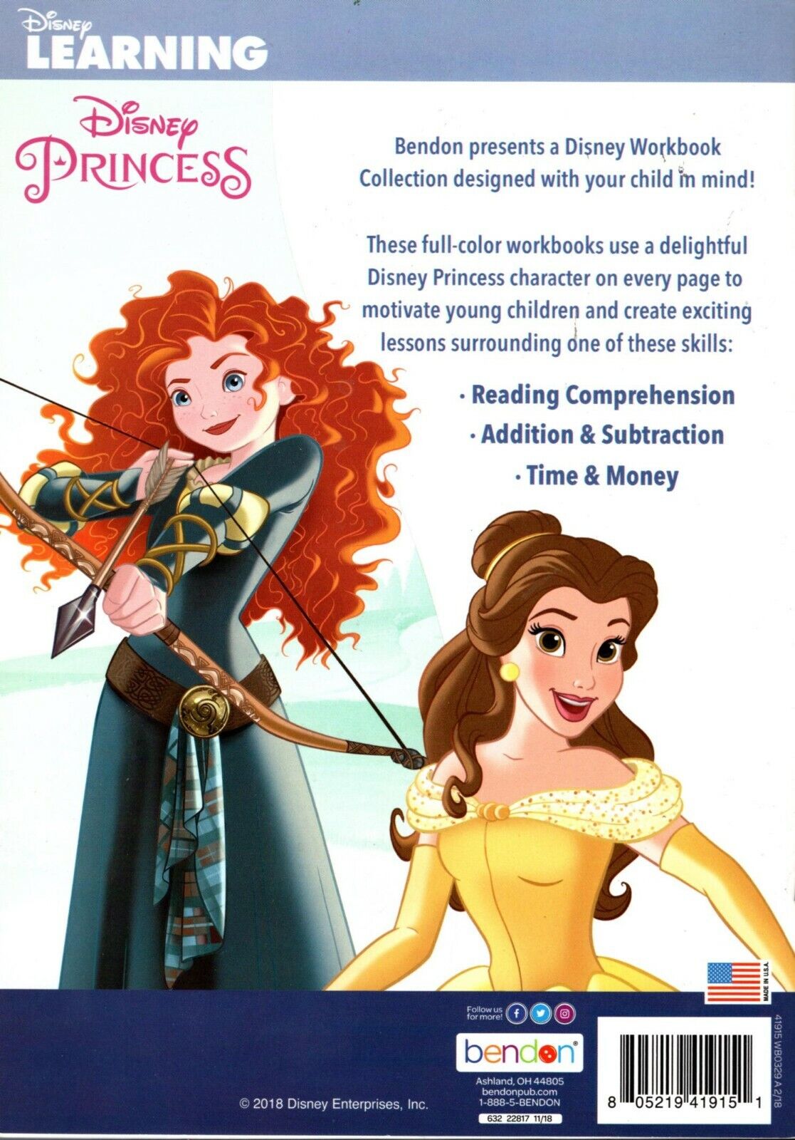 Educational Workbooks - Disney Learning - Princess - Reading Comprehension